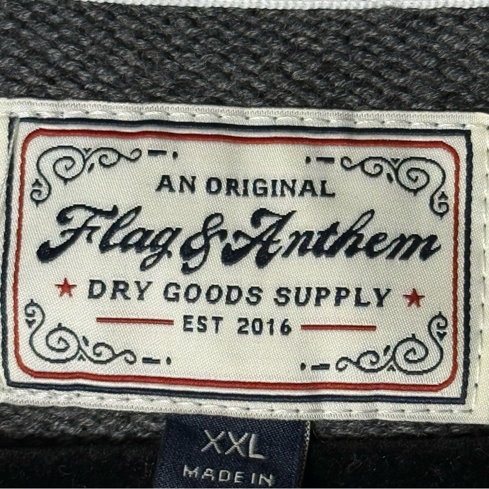 🛍️Flag & Anthem‎ Original Gray Half-Zip Men's Sweater Cotton sz XXL Knitwear - Picture 14 of 14